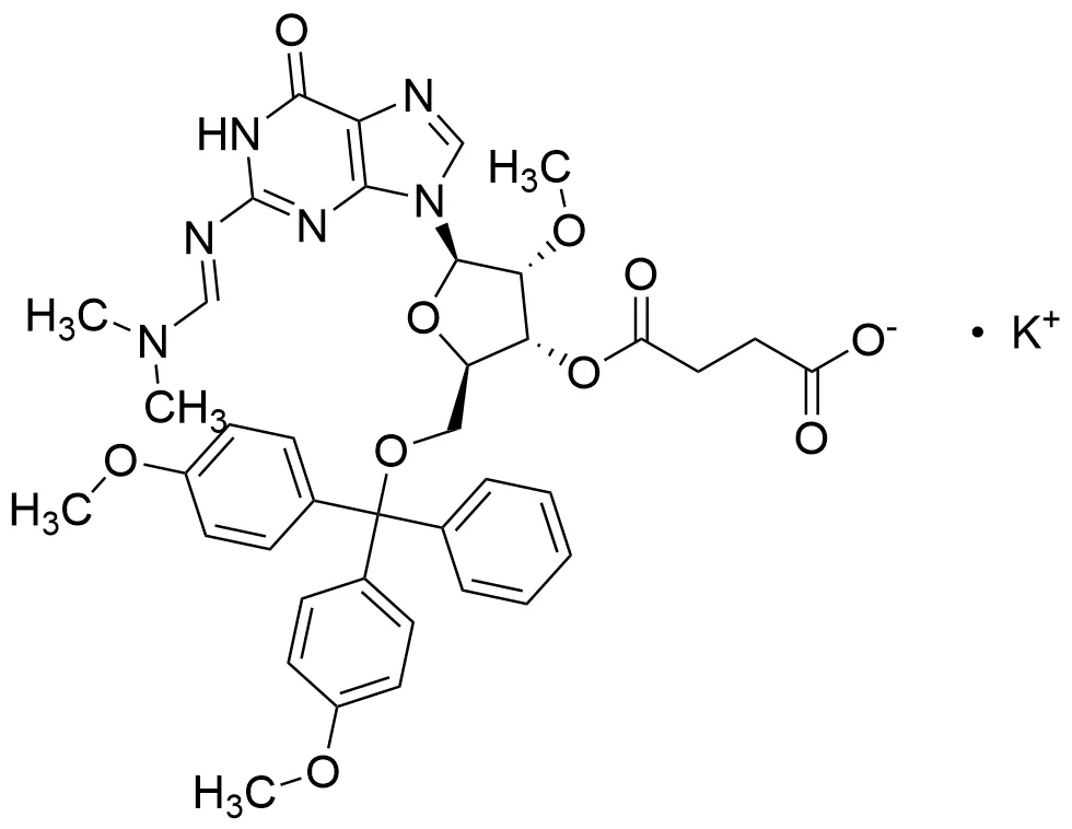 2'-O-Methyl 5'-O-DMT 3'-O-Succinate DMF-Guanosine Potassium - image 1