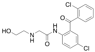 N-[4-Chloro-2-(2-chlorobenzoyl)phenyl]-2-[(2-hydroxyethyl)amino]acetamide - image 1