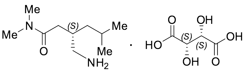 (S)-3-(Aminomethyl)-N,N-dimethyl-5-methyl Hexanamide D-(-)-Tartrate - image 1