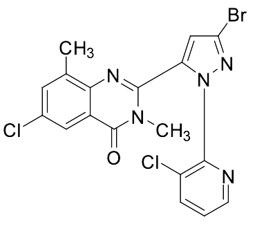 2-[3-Bromo-1-(3-chloro-2-pyridinyl)-1H-pyrazol-5-yl]-6-chloro-3,8-dimethyl-4(3H)-quinazolinone - image 1