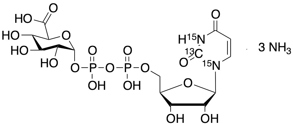 UDP-glucuronic Acid-13C, 15N2 Triammonium Salt - image 1