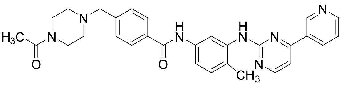 4-[(4-Acetyl-1-piperazinyl)methyl]-N-[4-methyl-3-[[4-(3-pyridinyl)-2-pyrimidinyl]amino]phenyl]benzamide - image 1