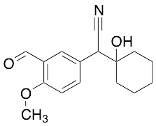 2-(3-Formyl-4-methoxyphenyl)-2-(1-hydroxycyclohexyl)acetonitrile - image 1