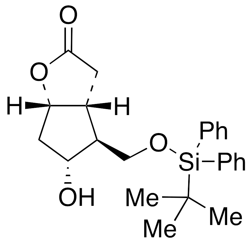 (3aR,4S,5R,6aS)-4-(tert-Butyldiphenylsilyloxy)methyl-5-hydroxy-hexahydro-2H-cyclopenta[b]furan-2-one - image 1