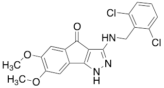 3-((2,6-dichlorobenzyl)amino)-6,7-dimethoxyindeno[1,2-c]pyrazol-4(1H)-one - image 1