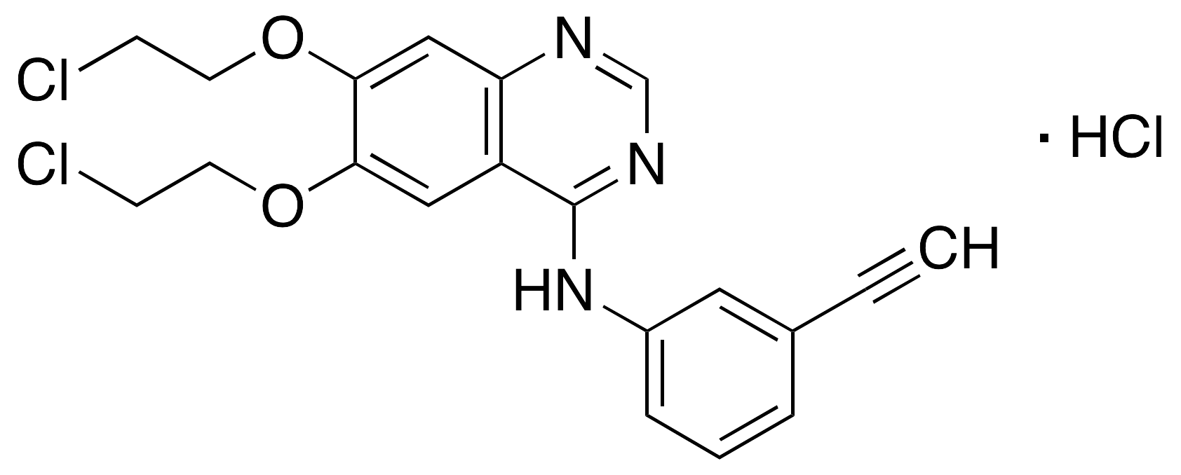 6,7-Bis(2-chloroethoxy)-N-(3-ethynylphenyl)-4-quinazolinamine Hydrochloride - image 1
