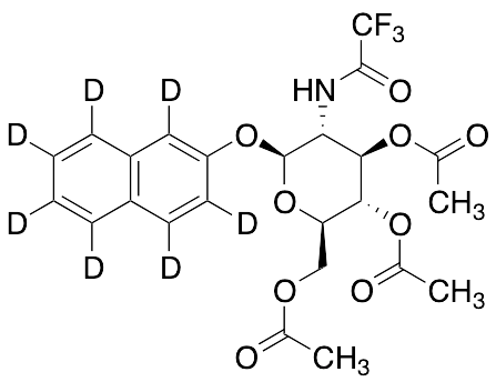 1-(2-Naphthyl) 2-Trifluroacetamido-3,4,6-tri-O-acetyl-2-deoxy-b-D-glucopyranoside-d7 - image 1