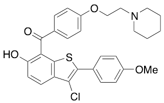 (3-Chloro-6-hydroxy-2-(4-methoxyphenyl)benzo[b]thiophen-7-yl)(4-(2-(piperidin-1-yl)ethoxy)phenyl)methanone - image 1