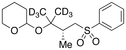 Tetrahydro-2-[(2R)-1,1,2-trimethyl-3-(phenylsulfonyl)propoxy]-2H-pyran-d6 - image 1