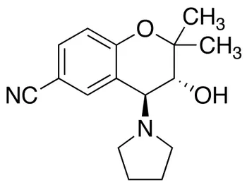 6-Cyano-3,4-dihydro-2,2-dimethyl-trans-4-(1-pyrrolidinyl)-2H-benzo-[b]-pyrano-3-ol - image 1