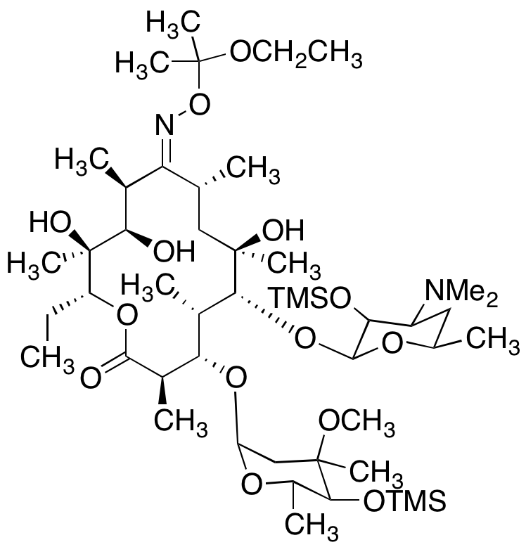 2’,4’’-O-Bis(trimethylsilyl)erythromycin A 9-O-(1-Ethoxy-1-methylethyl)oxime - image 1