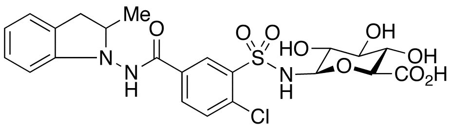 rac Indapamide-N-sulfonamido-Beta-D-glucuronide (Mixture of Diastereomers) - image 1