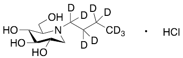 N-Butyldeoxynojirimycin Hydrochloride-d9 - image 1