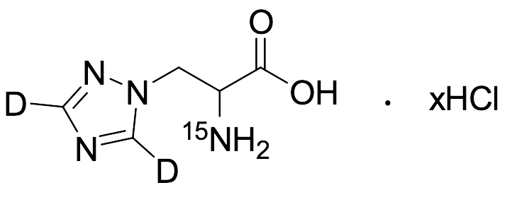 Rac 3-(1,2,4-Triazol-1-yl)-L-alanine-15N,d2 Hydrochloride (d3 major) - image 1