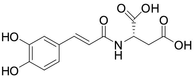 N-[(2E)-3-(3,4-Dihydroxyphenyl)-1-oxo-2-propen-1-yl]-L-aspartic Acid - image 1