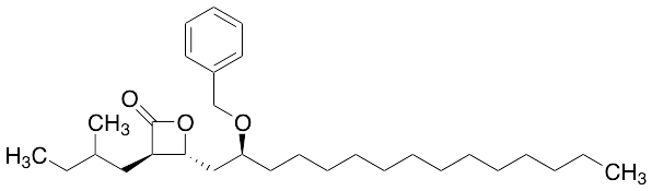 (3R,4R,2'S)-3-Isopentyl-4-(2'-benzyloxypentadec-1'-yl)oxetan-2-one - image 1