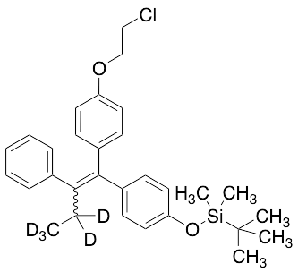 (3,3,4,4,4-d5)-(E/Z)-1-[4-(2-Chloroethoxy)phenyl]-1-[4-(t-butyldimethylsilyloxy)phenyl]-2-phenyl-1-butene - image 1