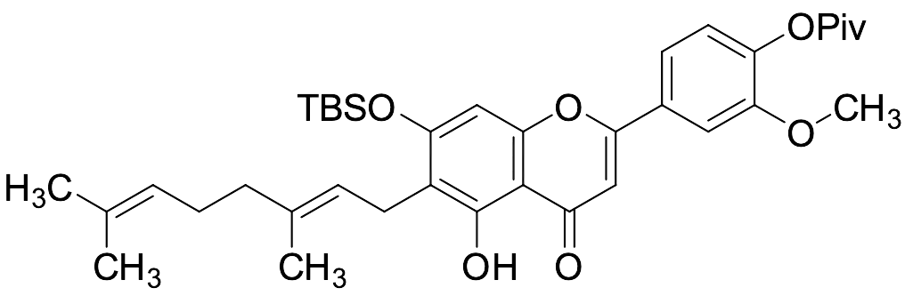 7-(tert-Butyldimethylsilyl)oxy Cannflavin A Pivalate - image 1