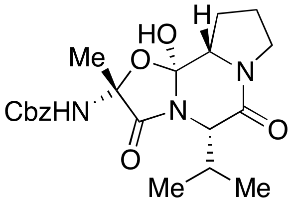 ((2R,5S,10aS,10bS)-10b-Hydroxy-5-isopropyl-2-methyl-3,6-dioxooctahydro-2H-oxazolo[3,2-a]pyrrolo[2,1-c]pyrazin-2-yl)carbamic Acid Benzyl Ester - image 1
