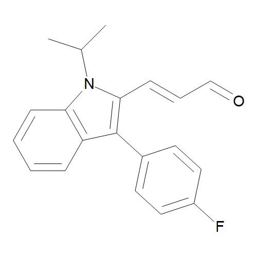 (E)-3-(3-(4-Fluorophenyl)-1-isopropyl-1H-indol-2-yl)acrylaldehyde - image 1