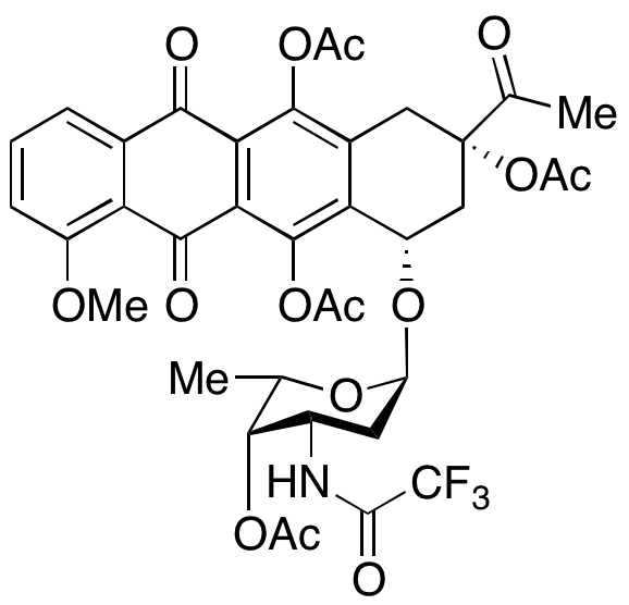 4’-Acetoxy N-(Trifluoroacetyl)daunorubicin 6,8,11-Triyl Triacetate - image 1