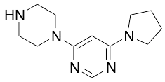 4-(Piperazin-1-yl)-6-(pyrrolidin-1-yl)pyrimidine - image 1