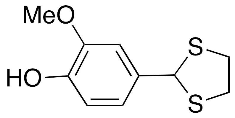 2-(4-Hydroxy-3-methoxyphenyl)-1,3-dithiolane - image 1