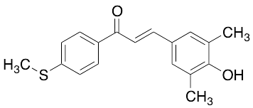 1-(4-Methylthiophenyl)-3-(3,5-dimethyl-4-hydroxyphenyl)prop-2-en-1-one - image 1
