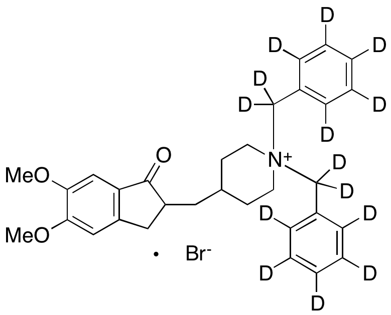 4-[(2,3-Dihydro-5,6-dimethoxy-1-oxo-1H-inden-2-yl)methyl]-1,1-bis(phenylmethyl)piperidinium-d14 Bromide - image 1