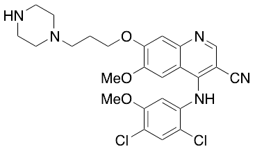 4-[(2,4-Dichloro-5-methoxyphenyl)amino]-6-methoxy-7-[3-(1-piperazinyl)propoxy]-3-quinolinecarbonitrile - image 1