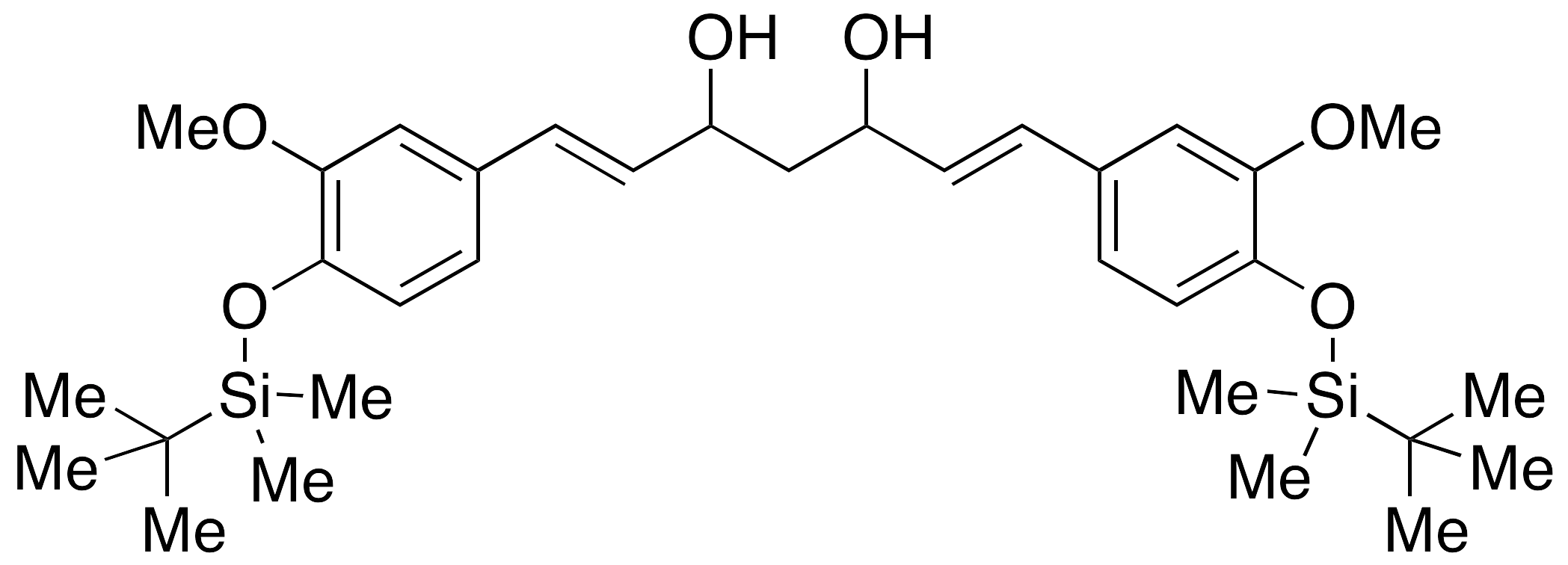 Di-(O-tert-Butyl-dimethylsilyl) 3,5-Dihydroxycurcumin - image 1