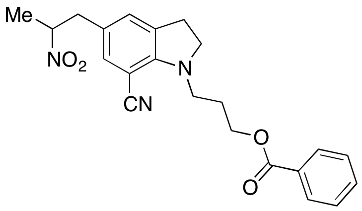 3-(7-Cyano-5-(2-nitropropyl)indolin-1-yl)propyl Benzoate - image 1