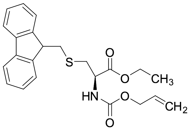 (R)-Ethyl 3-(((9H-Fluoren-9-yl)methyl)thio)-2-(((allyloxy)carbonyl)amino)propanoate - image 1