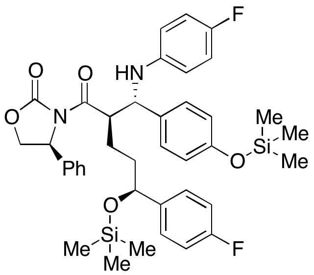 (4S3-[(2R,5S)-5-(4-Fluorophenyl)-2-[(S)-[(4-fluorophenyl)amino][4-[(trimethylsilyl)oxy]phenyl]methyl]-1-oxo-5-[(trimethylsilyl)oxy]pentyl]-4-phenyl-2-oxazolidinone - image 1