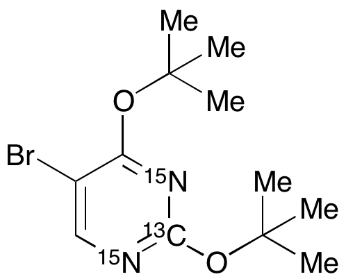 5-Bromo-2,4-bis(1,1-dimethylethoxy)pyrimidine-13C,15N2 - image 1