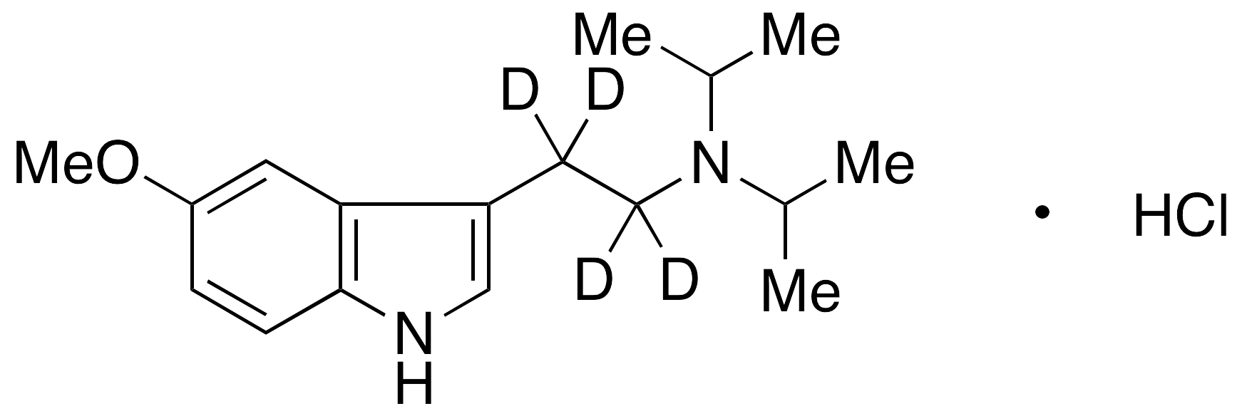 5-Methoxy-N,N-diisopropyltryptamine-d4 Hydrochloride - image 1