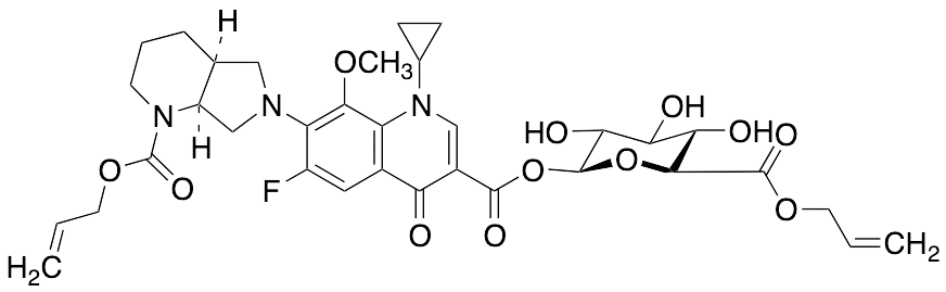 rac N-Allyloxycarbonyl cis-Moxifloxacin Acyl-Beta-D-glucuronide Allyl Ester - image 1