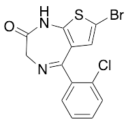 7-Bromo-5-(2-chlorophenyl)-1,3-dihydro-2H-thieno[2,3-e]-1,4-diazepin-2-one - image 1