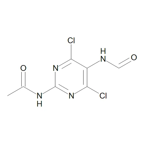 N-[4,6-Dichloro-5-(formylamino)-2-pyrimidinyl]acetamide - image 1
