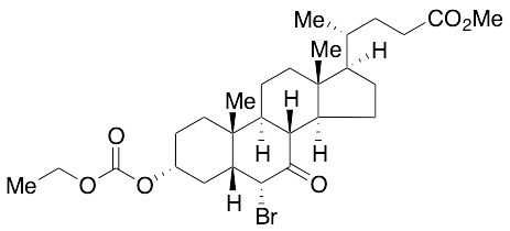 (3Alpha,5Beta,6Alpha)-6-Bromo-3-[(ethoxycarbonyl)oxy]-7-oxo-cholan-24-oic Acid Methyl Ester - image 1