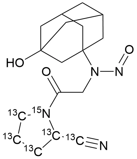 N-Nitroso Vildagliptin-13C515N - image 1