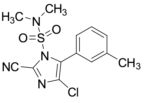 4-Chloro-2-cyano-N,N-dimethyl-5-(m-tolyl)-1H-imidazole-1-sulfonamide - image 1