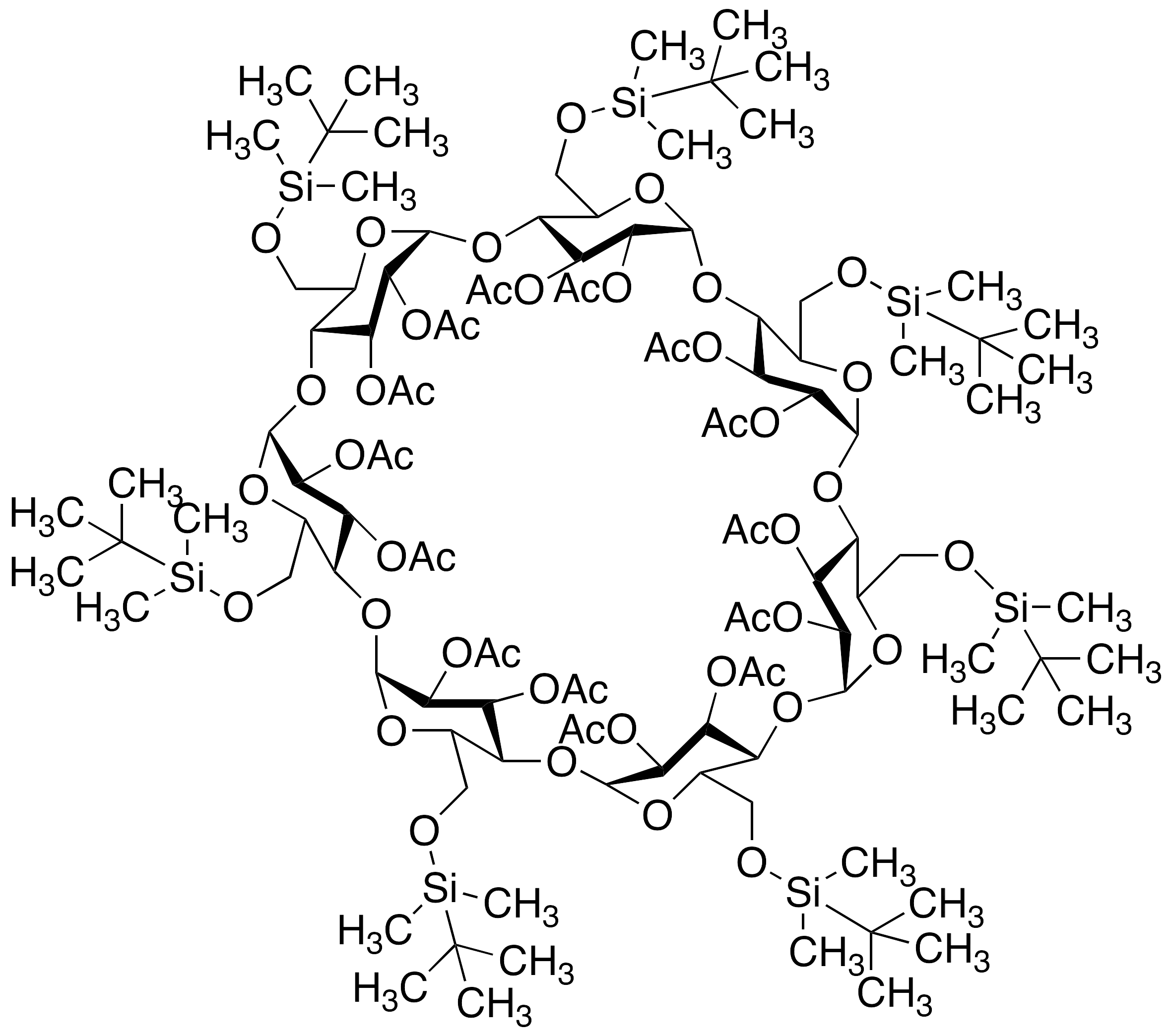 Heptakis(6-O-tert-butyldimethylsilyl)-beta-cyclodextrin Tetradecaacetate - image 1