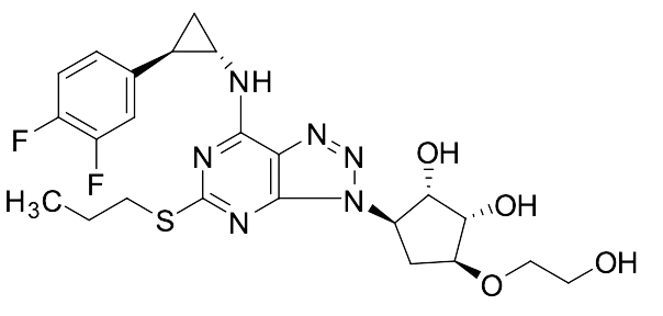 (1S,2S,3R,5S)-3-(7-(((1S,2R)-2-(3,4-Difluorophenyl)cyclopropyl)amino)-5-(propylthio)-3H-[1,2,3]triazolo[4,5-d]pyrimidin-3-yl)-5-(2-hydroxyethoxy)cyclopentane-1,2-diol - image 1