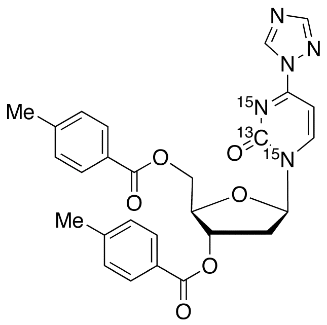 4-(1,2,4-Triazolyl)-3’5’-di-O-p-toluoyl-2’-deoxycytidine-13C,15N2 - image 1