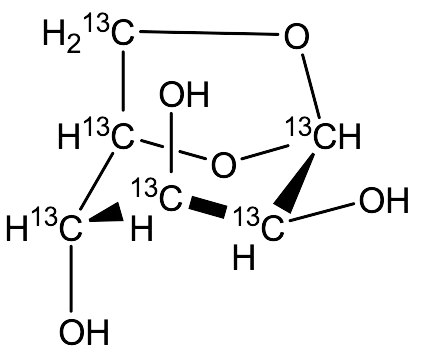 1,6-Anhydro-beta-D-mannopyranose-13C6 - image 1