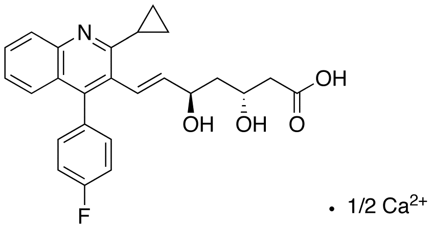(3R,5R,6E)-7-[2-Cyclopropyl-4-(4-fluorophenyl)-3-quinolinyl]-3,5-dihydroxy-6-heptenoic Acid Calcium Salt - image 1