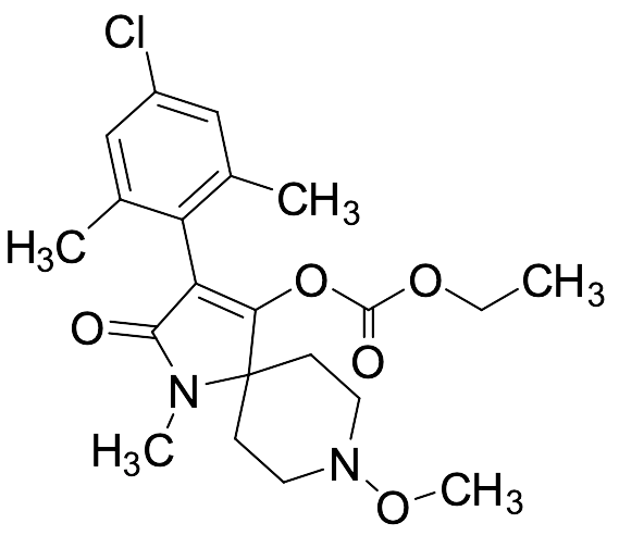 3-(4-Chloro-2,6-dimethylphenyl)-8-methoxy-1-methyl-2-oxo-1,8-diazaspiro[4.5]dec-3-en-4-yl Ethyl Carbonate - image 1