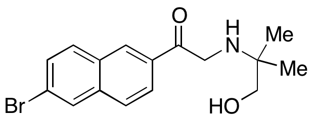 1-(6-Bromonaphthalen-2-yl)-2-((1-hydroxy-2-methylpropan-2-yl)amino)ethanone - image 1