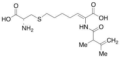(Z)-7-(((R)-2-Amino-2-carboxyethyl)thio)-2-(2,3-dimethylbut-3-enamido)hept-2-enoic Acid - image 1